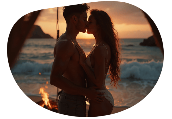 Stranded on a Deserted Island date idea illustration