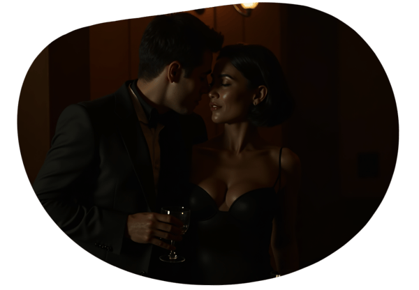 Strangers in the Night: A Lingerie and Lens Affair date idea illustration