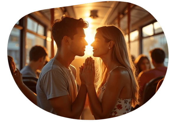 Strangers on the June Bus date idea illustration