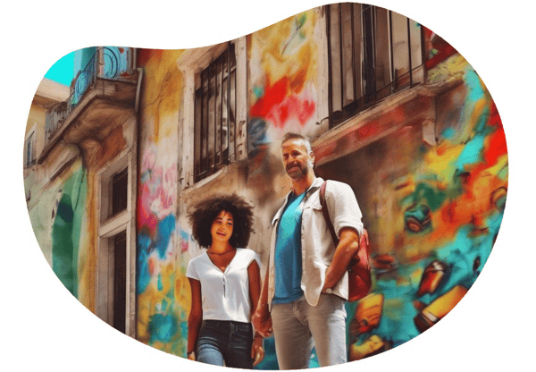 Street Art and Culture Walk in İzmir date idea illustration