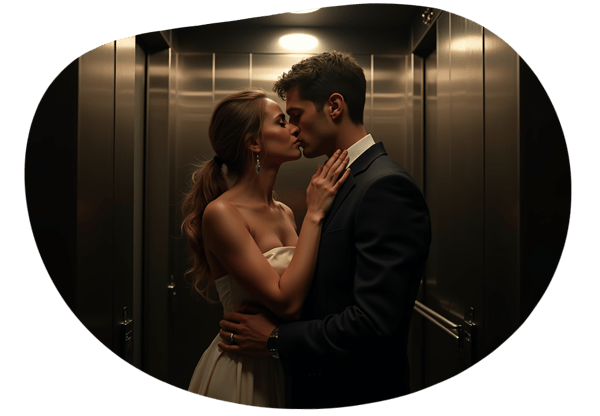Stuck in an Elevator: A Sexy Escape date idea illustration