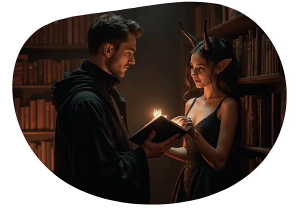 Succubus Seduction and the Mage's Spell date idea illustration