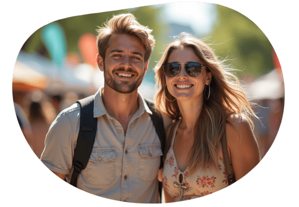 Summer Community Festival Hopping date idea illustration