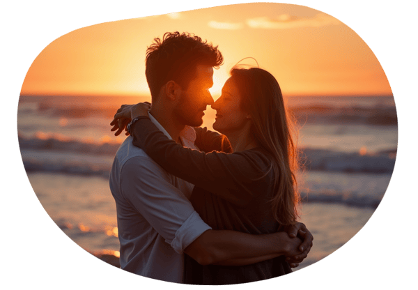 Sunset Beach Rendezvous date idea illustration