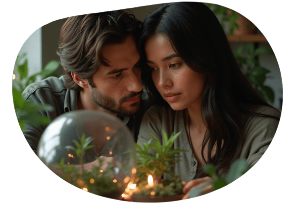 Terrarium of Desire: A Sensual Indoor Date date idea illustration