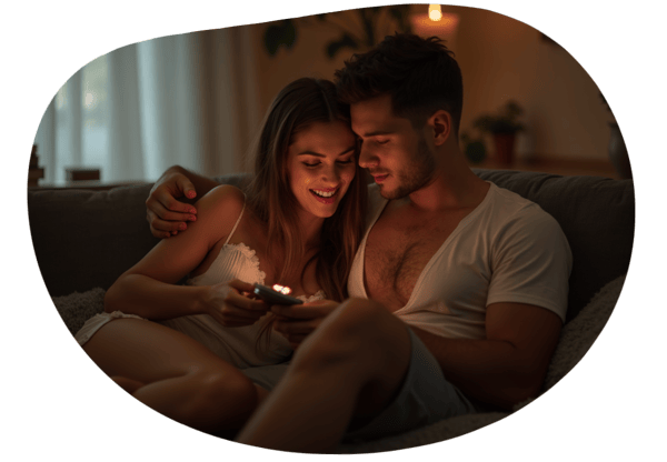 Texting Temptation: A Voyeur's Fantasy Unveiled date idea illustration