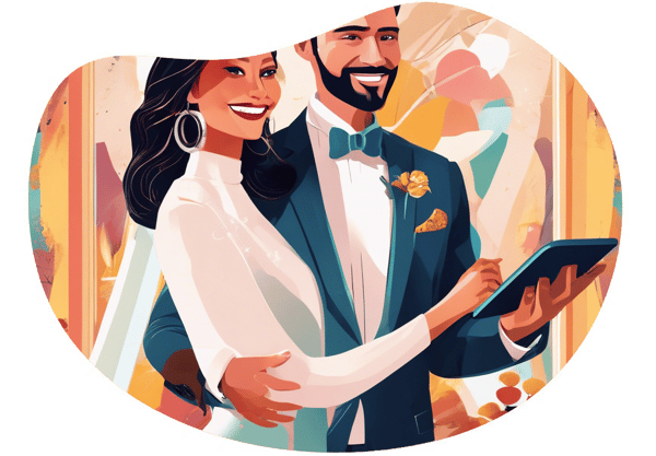 The Billionaire's Social Media Muse date idea illustration