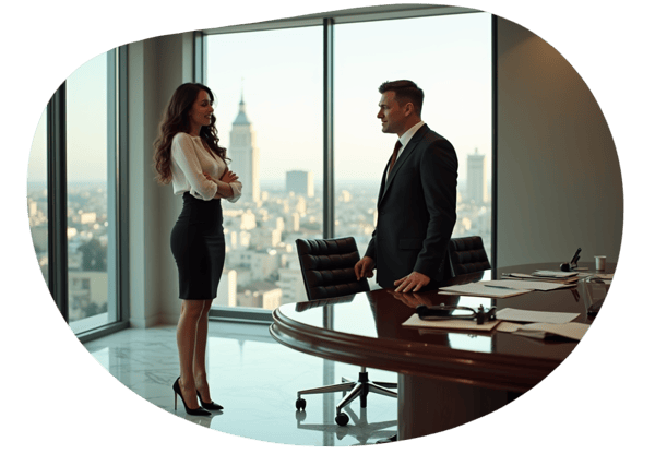 The Boss and the Secretary: A Dangerous Attraction date idea illustration