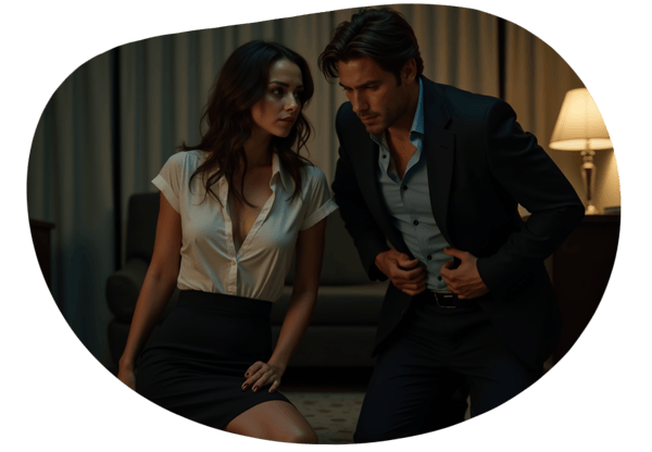 The Boss and the Secretary: A Power Play in the Office date idea illustration