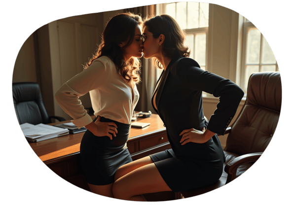 The Boss and the Secretary: A Saturday Overtime Fantasy date idea illustration