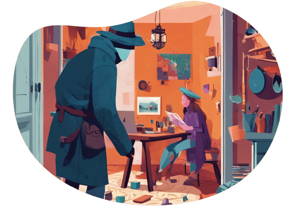 The Crafty Intruder date idea illustration