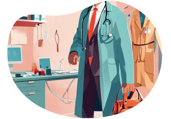 The Doctor and Patient Experience date idea illustration