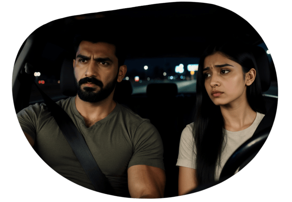 The Dominant Uncle's Journey with Shruti date idea illustration