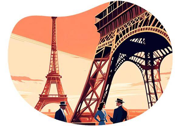 The Eiffel Tower Encounter date idea illustration