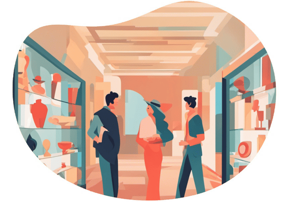 The Hermitage Treasure Hunt date idea illustration