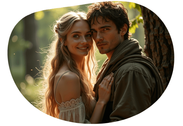 The Hunter and the Fairy's Enchanted Duel date idea illustration