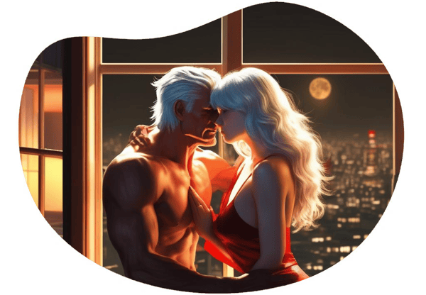 The Oni and the Silver-Haired Maiden date idea illustration