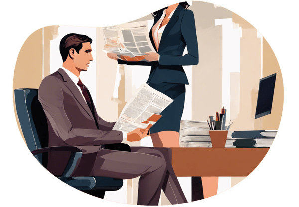 The Seductive Office Fantasy date idea illustration