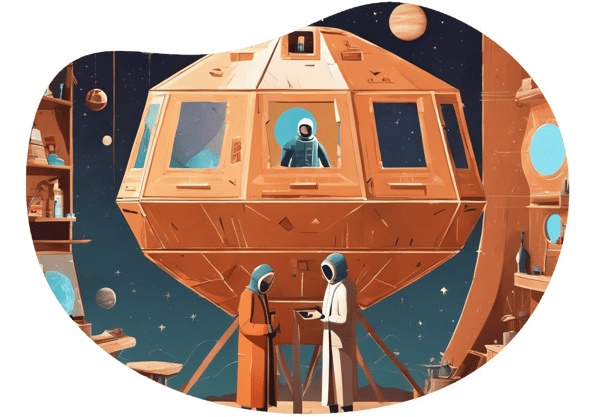 The Stranded Astronomers date idea illustration