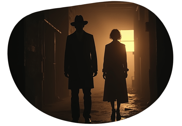The Suspicious Detective date idea illustration