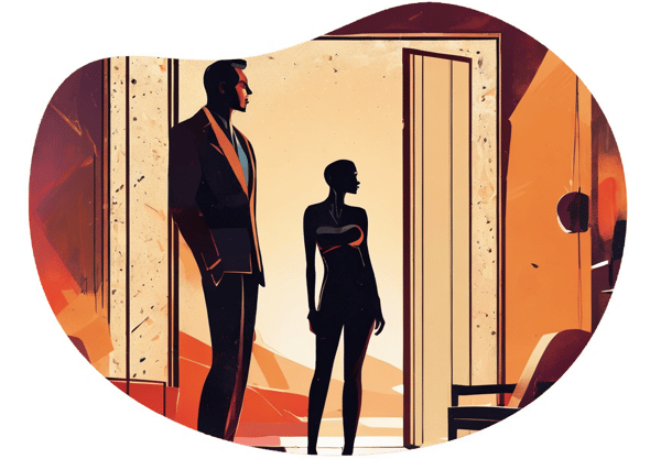The Thrilling Encounter: Psycho and Fangirl date idea illustration