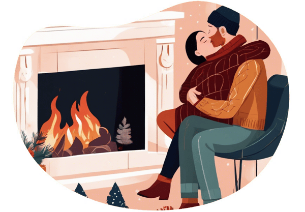 The Winter Wonderland Getaway date idea illustration