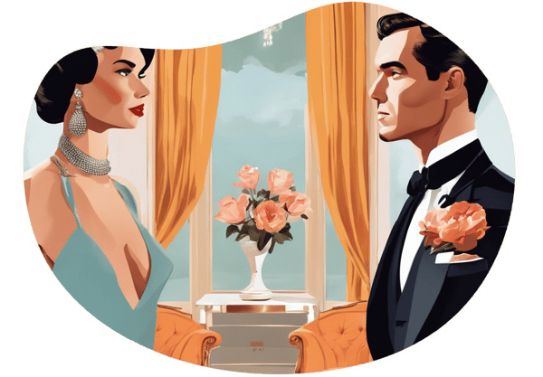 Twins' Forbidden Parisian Fantasy date idea illustration