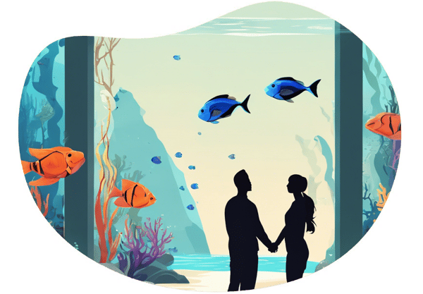 Underwater Antalya Aquarium Adventure for Two date idea illustration