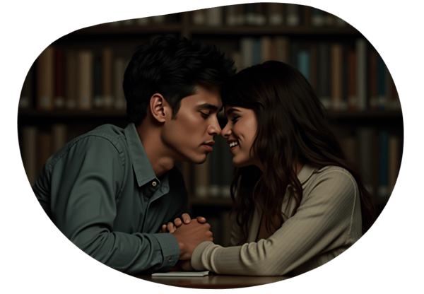 Verbotene Schul-Affäre mit der besten Freundin date idea illustration