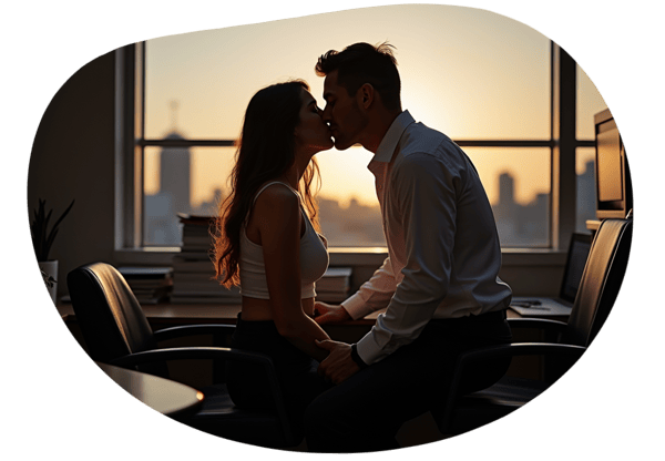 Wednesday Wildfire: A Spontaneous Office Romance date idea illustration