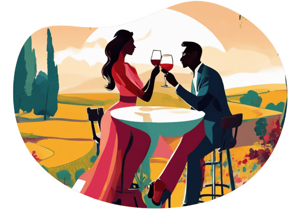 Wine Tasting at a Local Winery in Baku date idea illustration