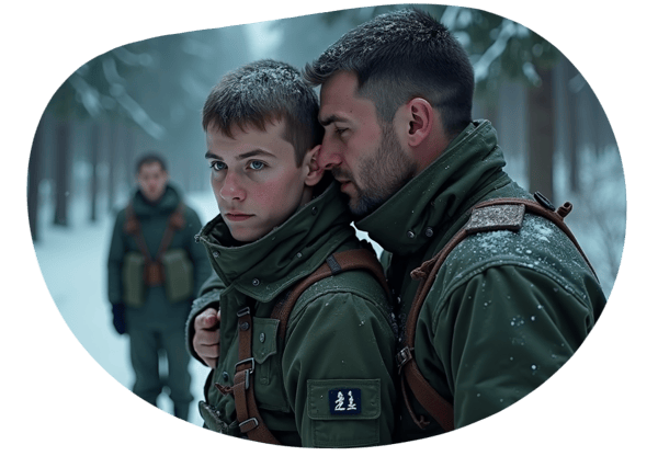 Winter Solstice Secrets: A 1990s Military Drama date idea illustration