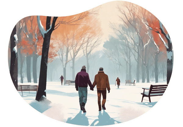 Winter Wonderland Escape date idea illustration